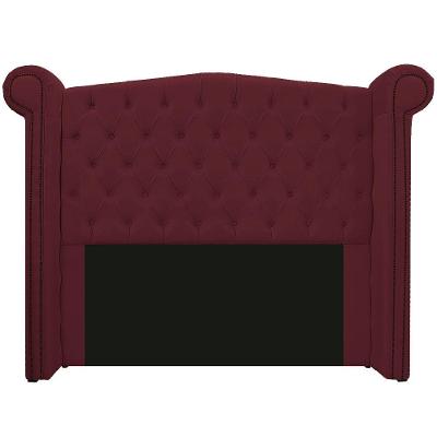 Cabeceira Estofada Veneza 160cm Suede Bordô