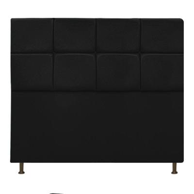 Cabeceira Damares 160 Cm Queen Size Com Botonê Suede Preto