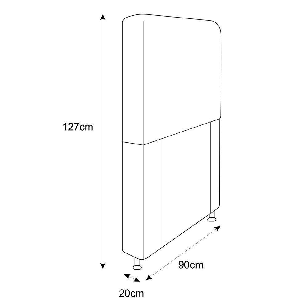 Cabeceira Lady Com Strass 90 Cm Queen Size Suede Bege - 2