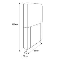 Cabeceira Lady Com Strass 90 Cm Queen Size Suede Bege - 2