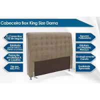 Cabeceira Cama Box Estofada King King Dama Plus Courano Branco - Simbal - 2