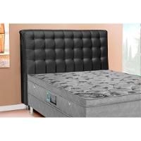 Cabeceira Cama Box Estofada King King Dama Plus Courano Preto - Simbal - 1