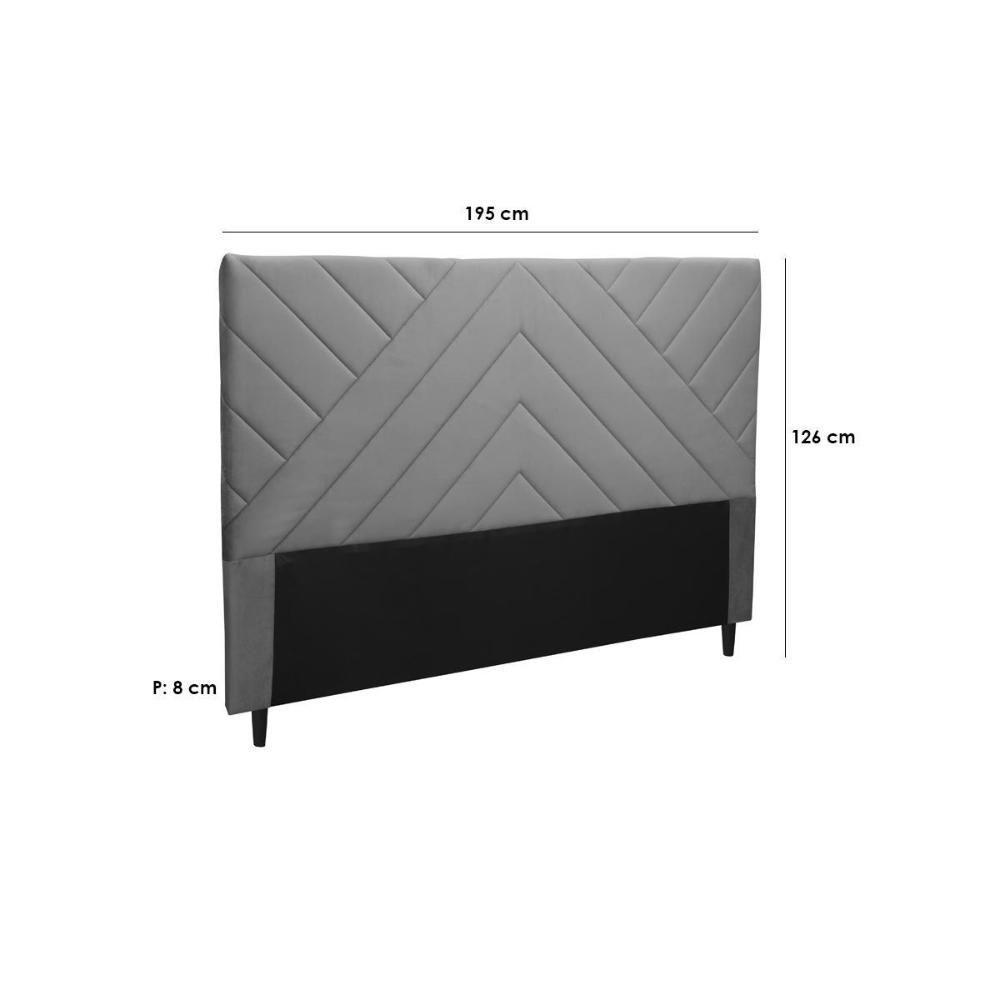 Cabeceira Cama Box Estofada King King Sky Plus Chumbo - Simbal - 3