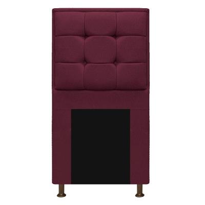 Cabeceira Copenhague 100 Cm Solteiro Suede Bordô
