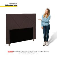 Cabeceira Cama Box Casal Queen Size Mali 160Cm Marrom - 3