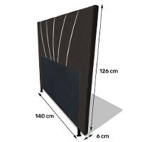 Cabeceira Cama Box Casal Dallas 140Cm Corano Marrom - Abmaza - 3