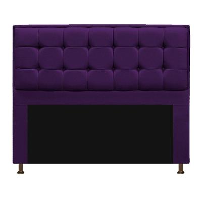 Cabeceira Copenhague 140 Cm Casal Suede Roxo
