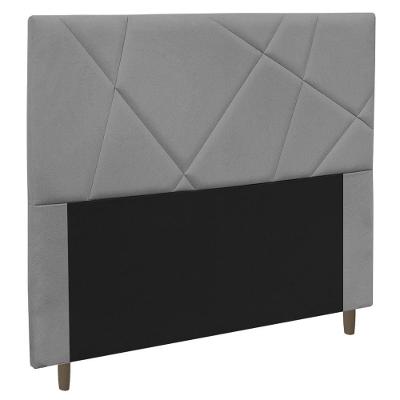Cabeceira Cama Box Casal Mali 140Cm Veludo Cinza - Abmaza