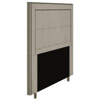 Cabeceira King Size Luxor 195Cm Com Tachas E Frame Bege - 3