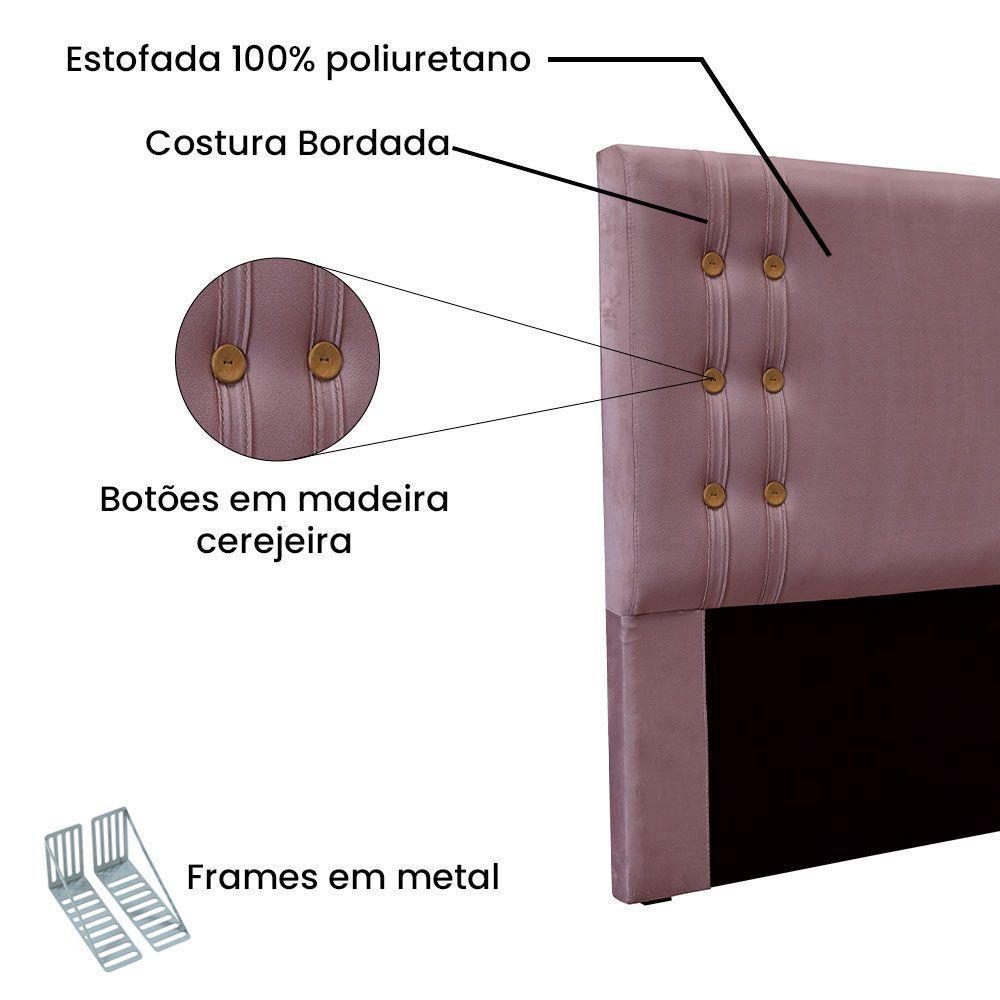 Kit Cabeceira E Calçadeira Recamier Solteiro 0,90M - Uva - 3
