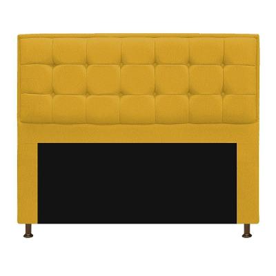 Cabeceira Copenhague 140 Cm Casal Suede Amarelo
