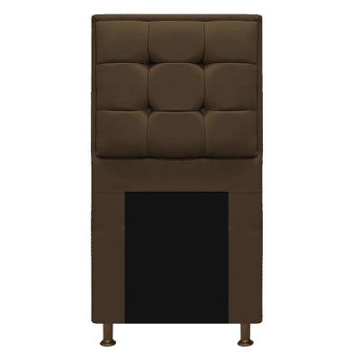 Cabeceira Copenhague 100 Cm Solteiro Suede Marrom