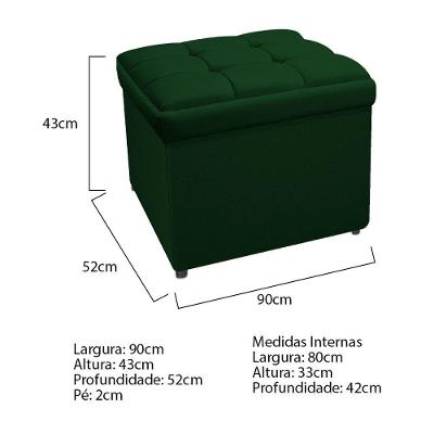 Cabeceira E Calçadeira Copenhague 90 Cm Solteiro Suede Verde