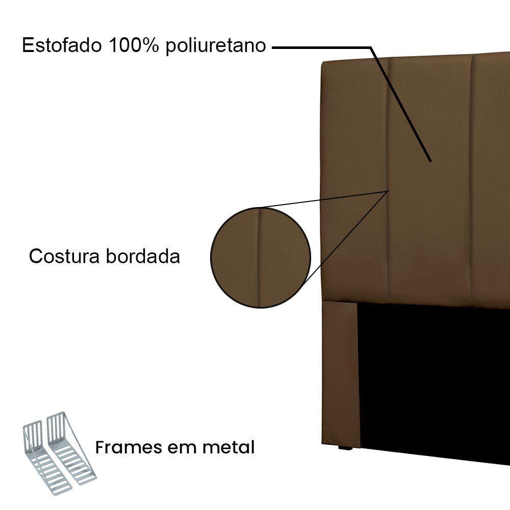 Cabeceira Solteiro 0,90m Toledo Suede - Pallazio Cor Caramelo - 3