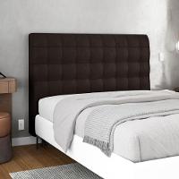 Cabeceira Cama Box Casal Dahlia 140Cm Com Frame Sintético Marrom - Abmaza - 12