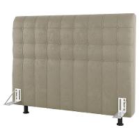 Cabeceira Cama Box Casal King Size Dahlia 195Cm Com Frame Suede Bege - Abmaza - 2