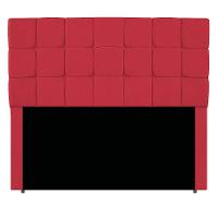 Kit Cabeceira E Calçadeira Manchester 140 Cm Casal Suede - Amarena Móveis Cor Vermelho - 15
