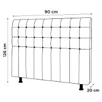 Cabeceira Cama Box Solteiro Dahlia 90Cm Com Frame Suede Marrom - Abmaza - 6