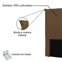 Cabeceira Solteiro 0,90m Barcelona Suede Caramelo - Pallazio - 3