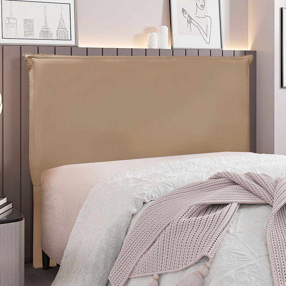 Cabeceira King 1,95m Barcelona Suede - Pallazio Cor Bege - 5
