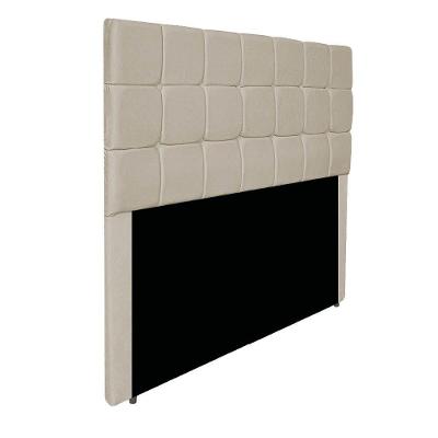 Cabeceira Estofada Manchester 195 Cm King Size Suede - Adj Decor Cor Bege