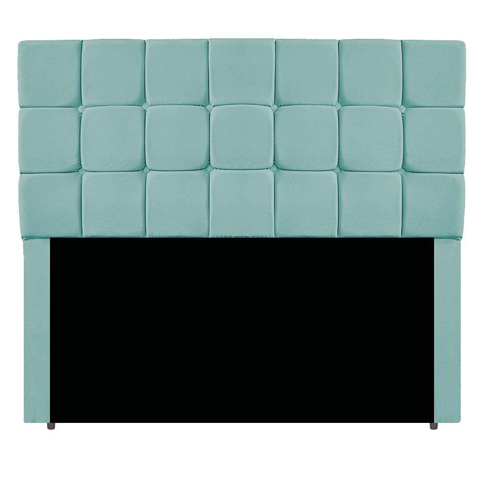 Kit Cabeceira E Calçadeira Manchester 195 Cm King Size Suede - Adj Decor Cor Azul Tiffany - 7