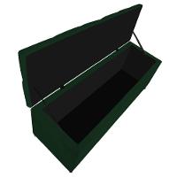 Kit Cabeceira E Calçadeira Manchester 90 Cm Solteiro Suede - Amarena Móveis Cor Verde - 2