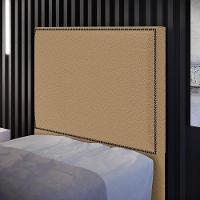 Cabeceira Cama Box Solteiro Com Tachas 100 Cm Vicenza L02 Bouclê Mostarda - 11