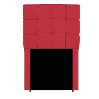 Kit Cabeceira E Calçadeira Manchester 90 Cm Solteiro Suede - Amarena Móveis Cor Vermelho - 7