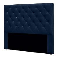 Cabeceira Casal 1,40m Toledo Suede - Pallazio Cor Azul Marinho