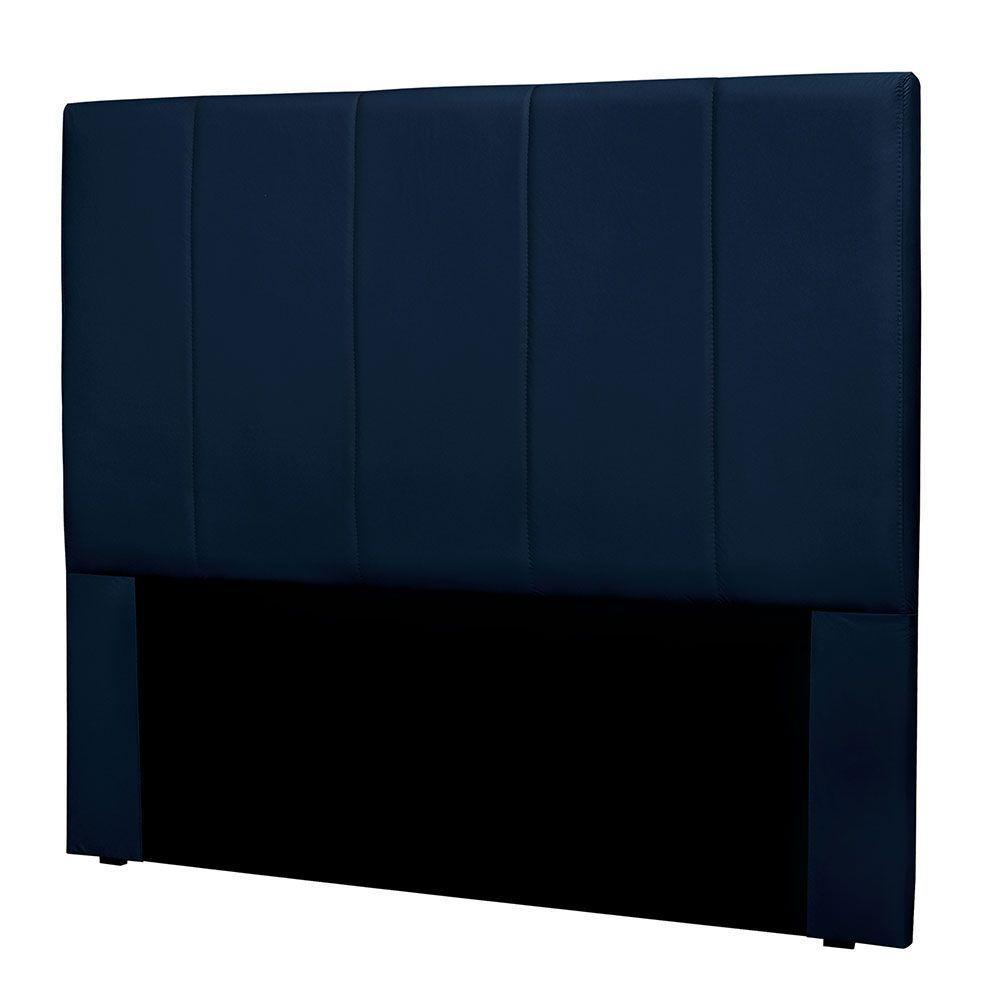 Cabeceira Solteiro 0,90m Toledo Suede - Pallazio Cor Azul Marinho - 4
