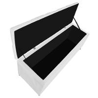 Kit Cabeceira E Calçadeira Manchester 160 Cm Queen Size Corano - Amarena Móveis Cor Branco - 3