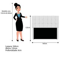 Kit Cabeceira E Calçadeira Manchester 160 Cm Queen Size Corano - Amarena Móveis Cor Branco - 5
