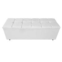 Kit Cabeceira E Calçadeira Manchester 160 Cm Queen Size Corano - Amarena Móveis Cor Branco - 6
