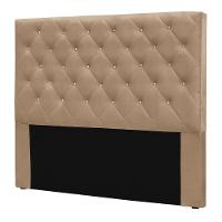 Cabeceira Casal 1,40m Toledo Suede - Pallazio Cor Bege