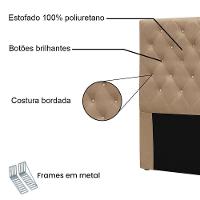 Cabeceira King 1,95m Toledo Suede - Pallazio Cor Bege - 13