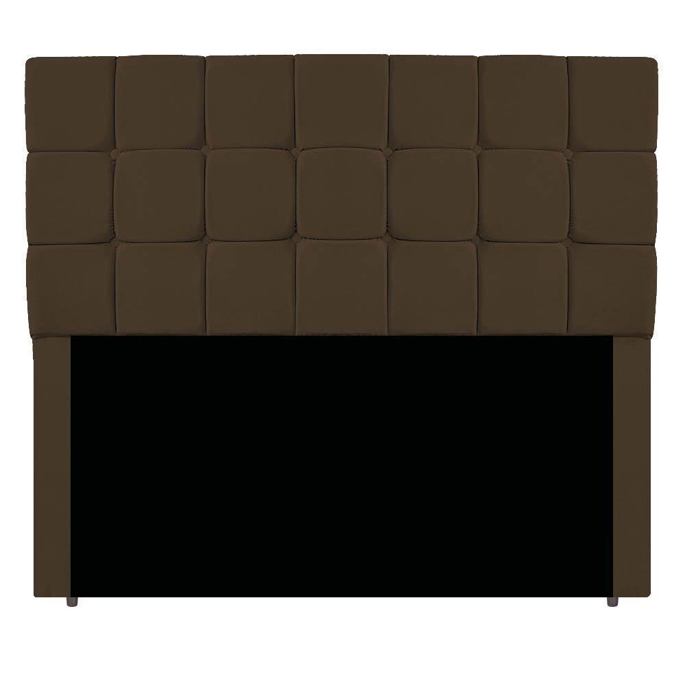Cabeceira Estofada Manchester 195 Cm King Size Suede - Adj Decor Cor Marrom - 4