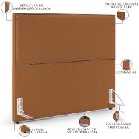 Cabeceira Box Casal King Com Tachas 195 Cm Vicenza L02 Bouclê Terracota - 5