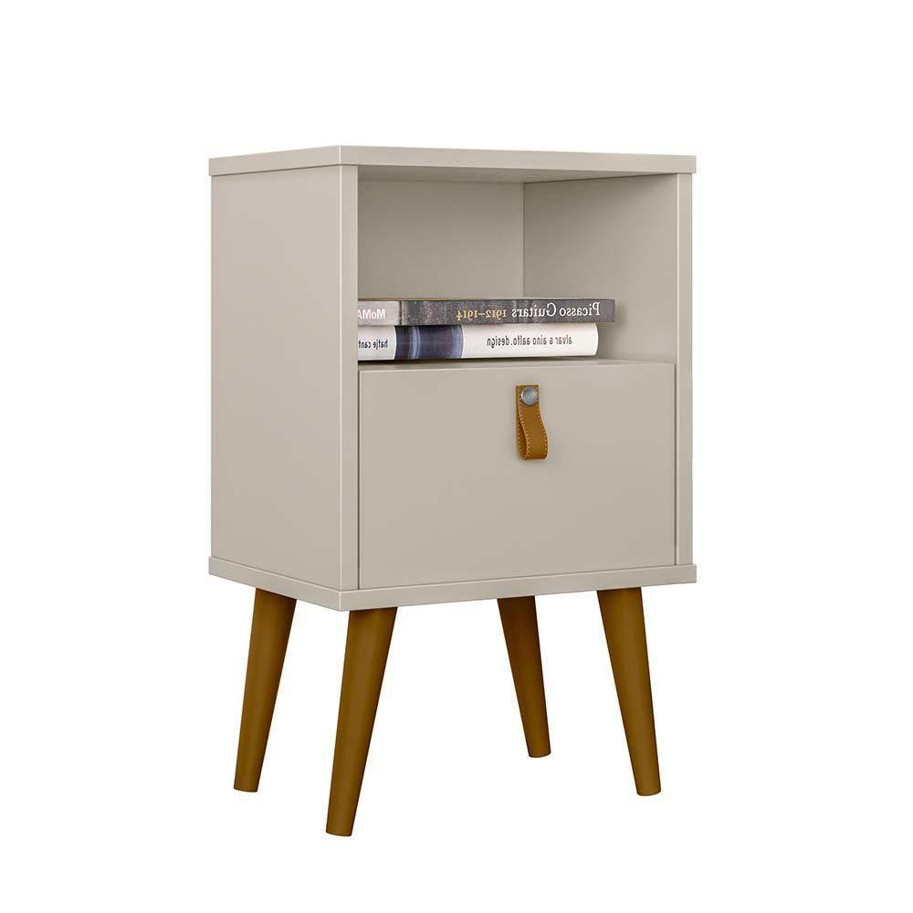 Mesa De Cabeceira Com Gaveta Ilhéus Off White G77 - 3