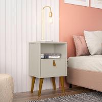 Mesa De Cabeceira Com Gaveta Ilhéus Off White G77 - 1