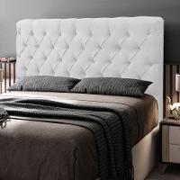 Cabeceira Cama Box Casal Lylla 140cm Capitonê Com Frame Sintético Branco - Desk Design - 11
