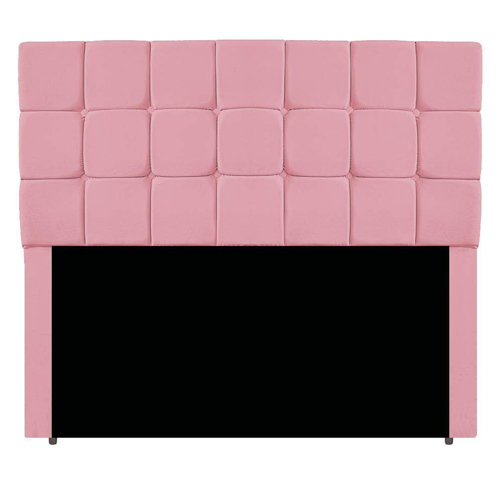 Kit Cabeceira E Calçadeira Manchester 195 Cm King Size Suede - Adj Decor Cor Rosa Bebê - 7