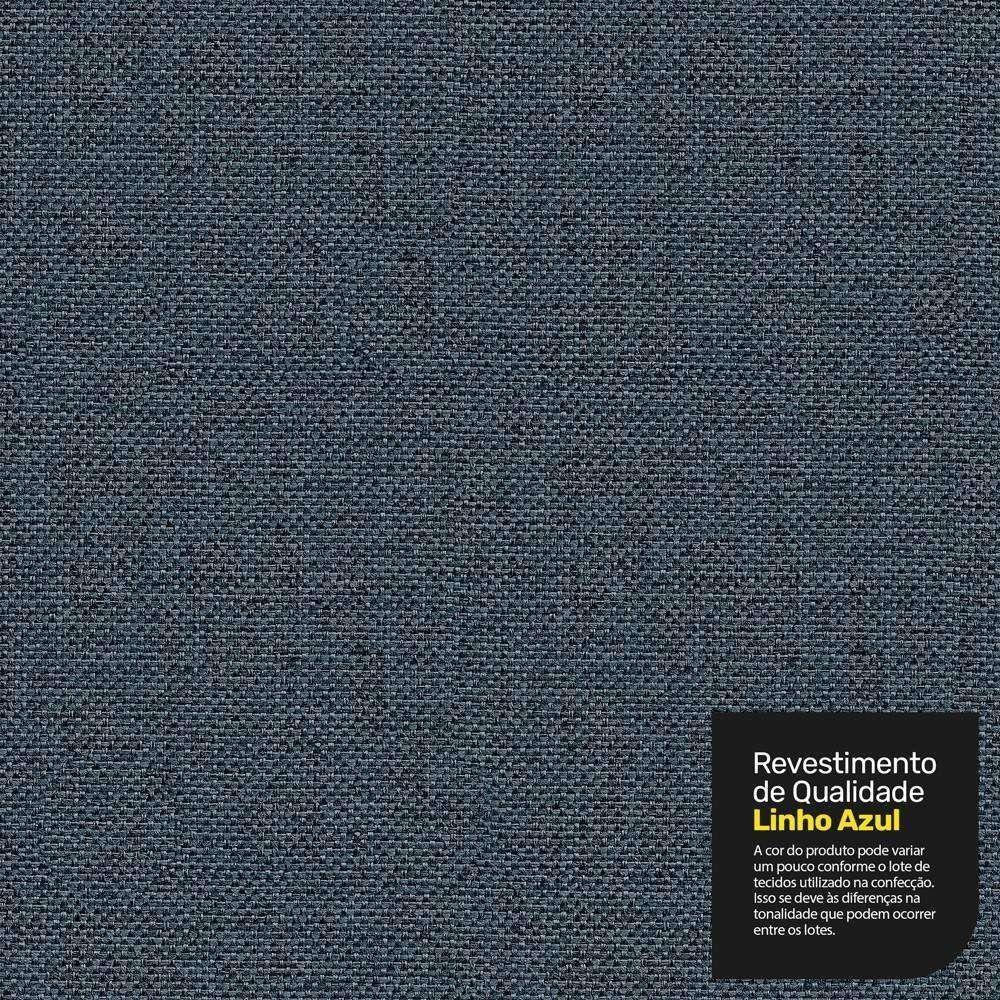 Cabeceira Cama Box Casal Queen Size Lylla 160cm Capitonê Com Frame Linho Azul - Desk Design - 6