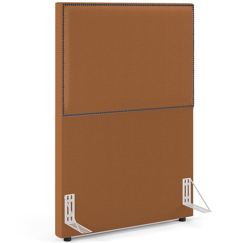 Cabeceira Cama Box Solteiro Com Tachas 100 Cm Vicenza L02 Bouclê Terracota - 1