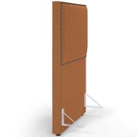 Cabeceira Cama Box Solteiro Com Tachas 100 Cm Vicenza L02 Bouclê Terracota - 2