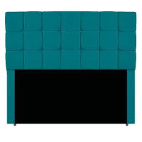Kit Cabeceira E Calçadeira Manchester 195 Cm King Size Suede Cor Azul Turquesa - 7