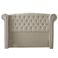 Cabeceira Cama Box Casal Queen Size Adelle 160cm Com Frame Linho Bege - Abmaza - 2