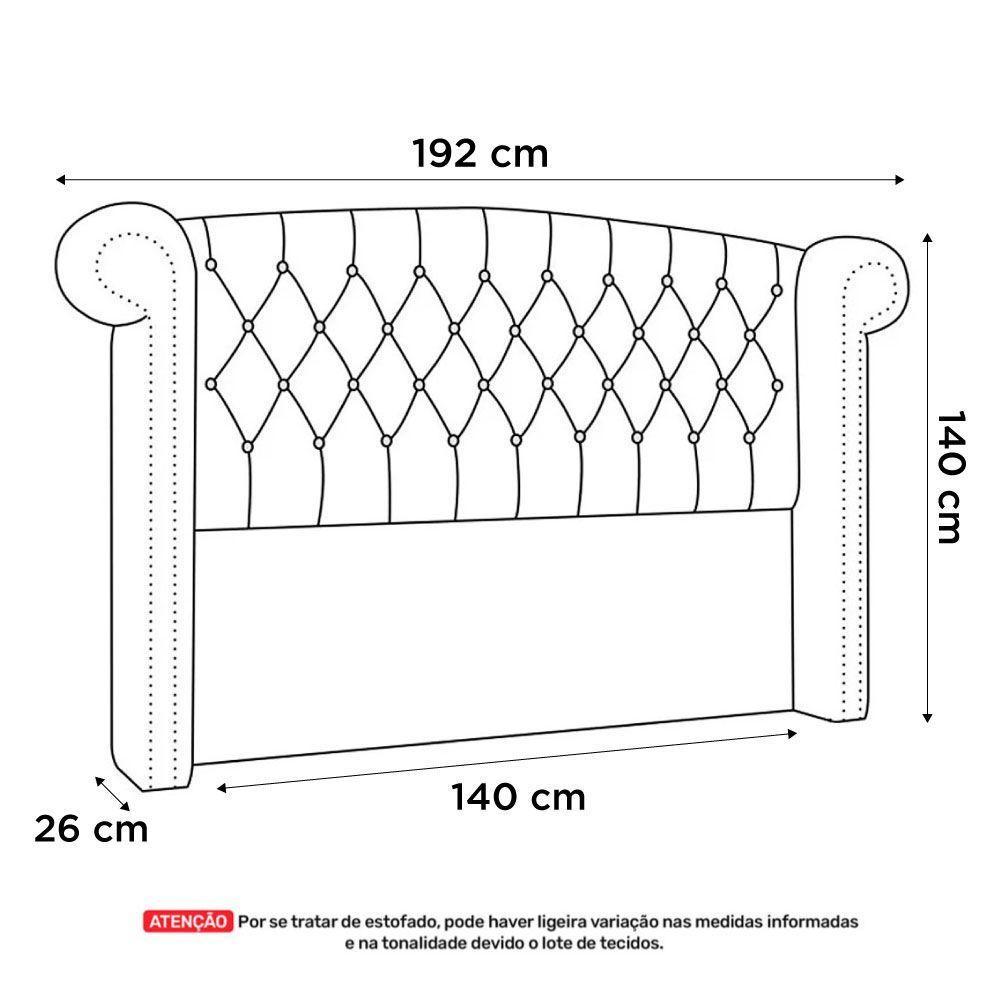 Cabeceira Cama Box Casal Adelle 140cm Com Frame Suede Marrom - Abmaza - 5