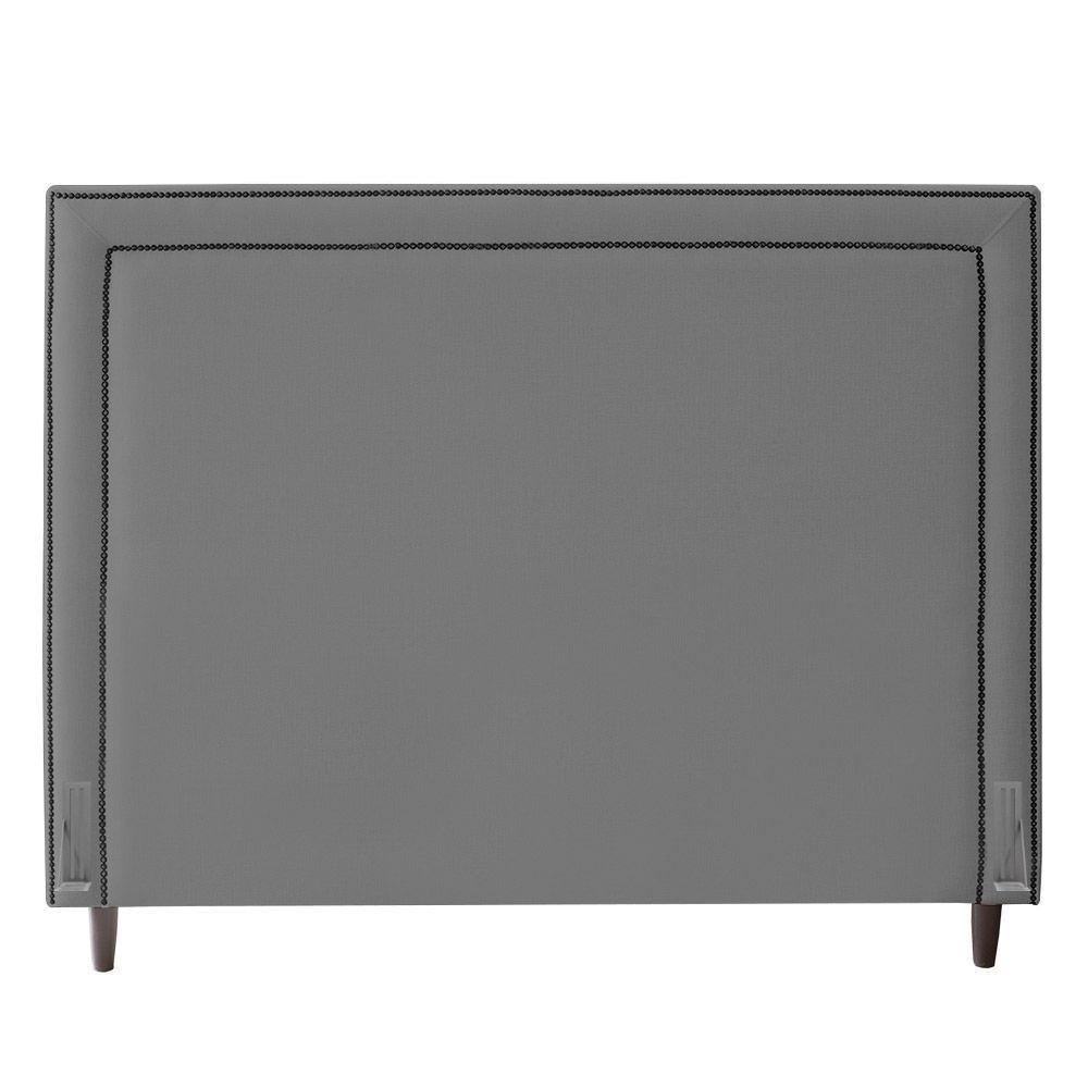 Cabeceira Cama Box Casal Maísa 140cm Com Frame Linho Cinza - Abmaza - 2