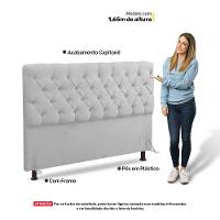 Cabeceira Cama Box Casal King Size Lylla 195cm Capitonê Com Frame Sintético Branco - Desk Design - 8